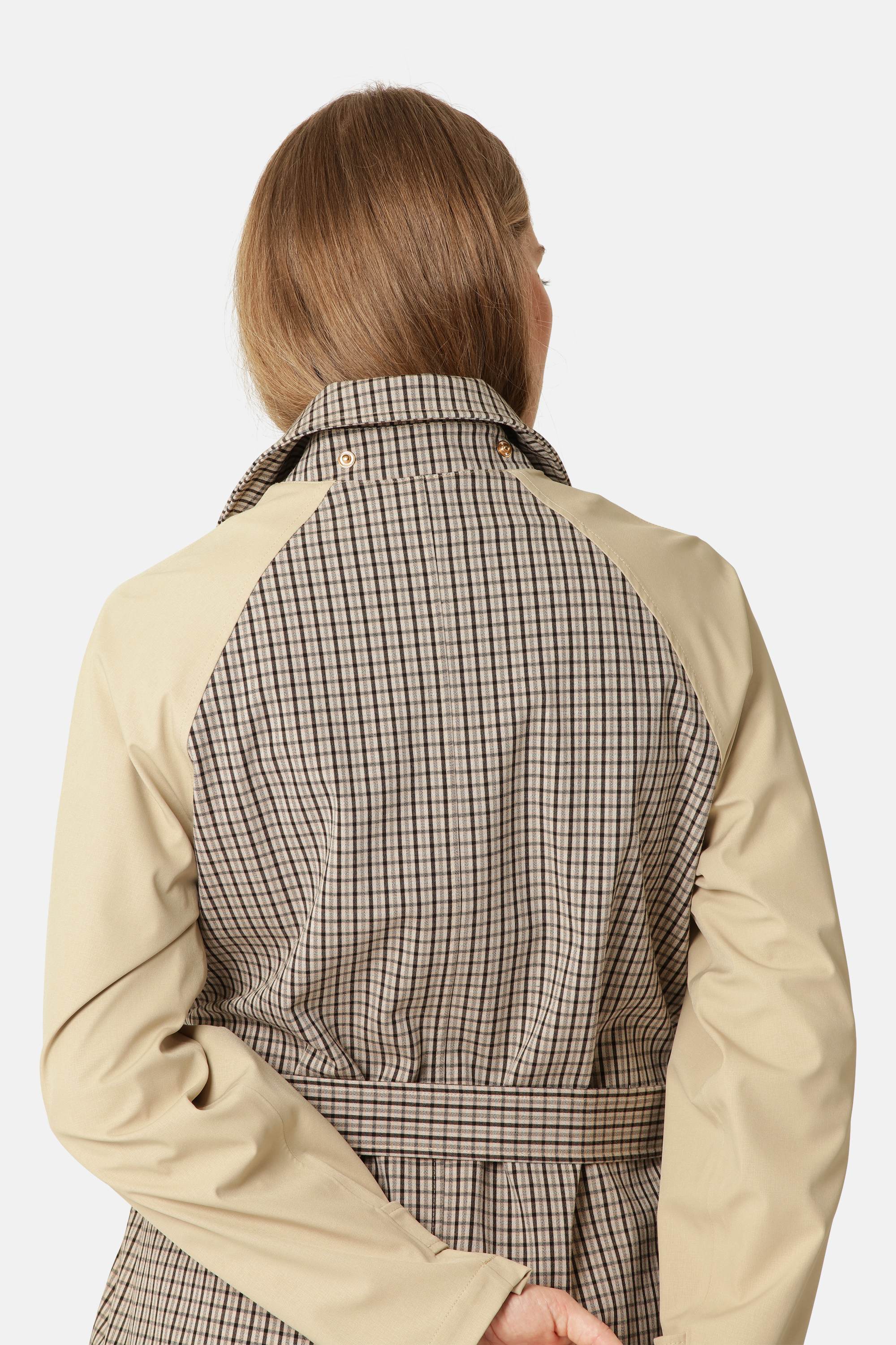 Trench Raincoat - White Pepper